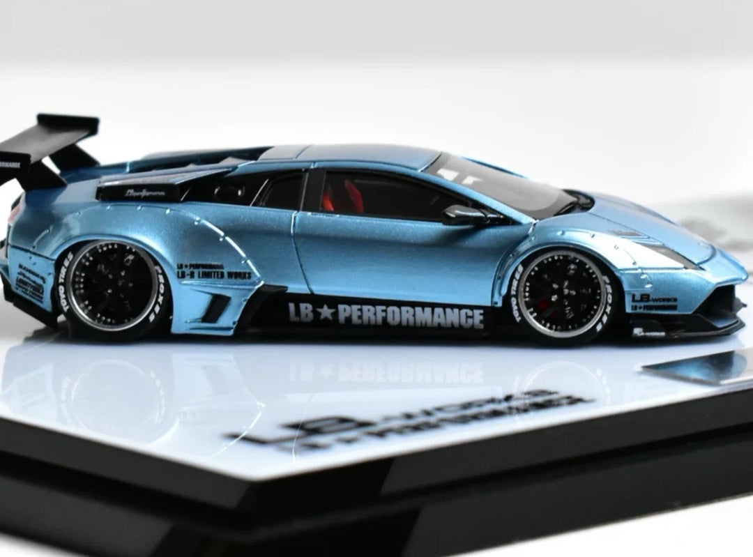 Original 1:64 LB Lamborghini lp640 Murciélago High Tail Pearl Tail Ice Blue Double car set