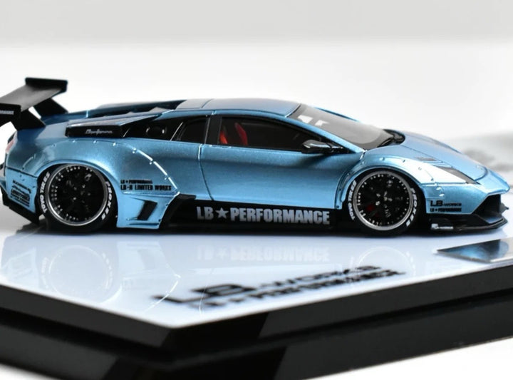 Original 1:64 LB Lamborghini lp640 Murciélago High Tail Pearl Tail Ice Blue Double car set
