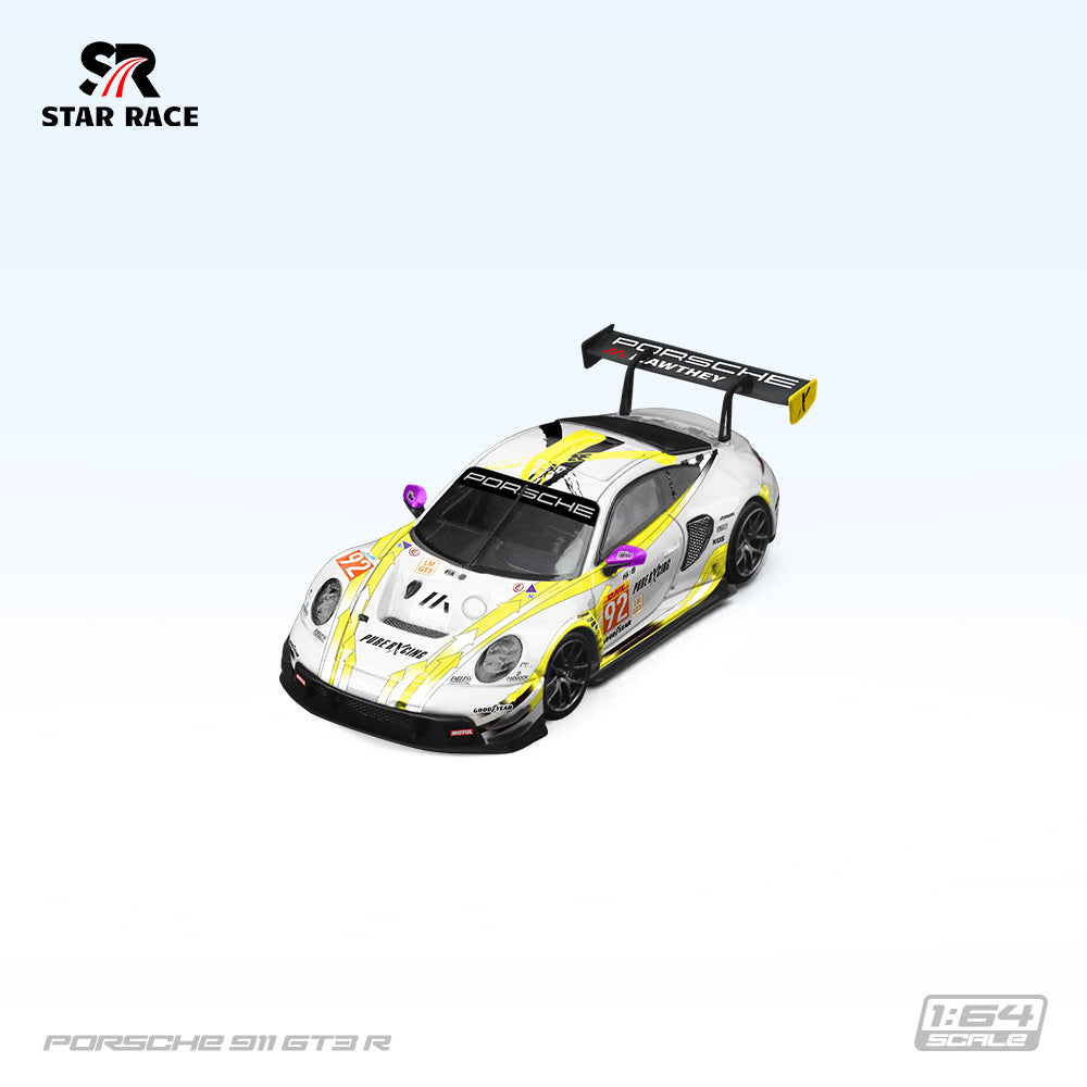 Star Race 1:64 Porsche 911 GT3 Racing Livery Yellow SR64039