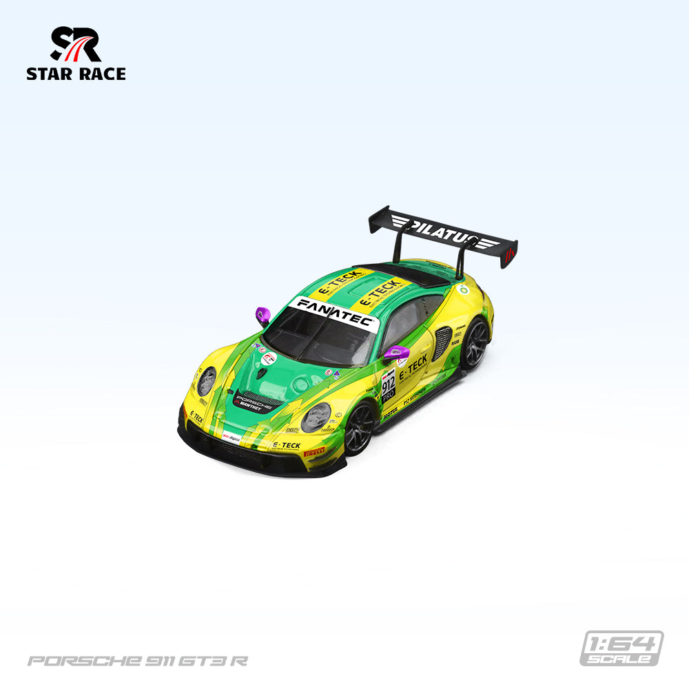 Star Race 1:64 Porsche 911 GT3 Racing Livery Yellow SR64039