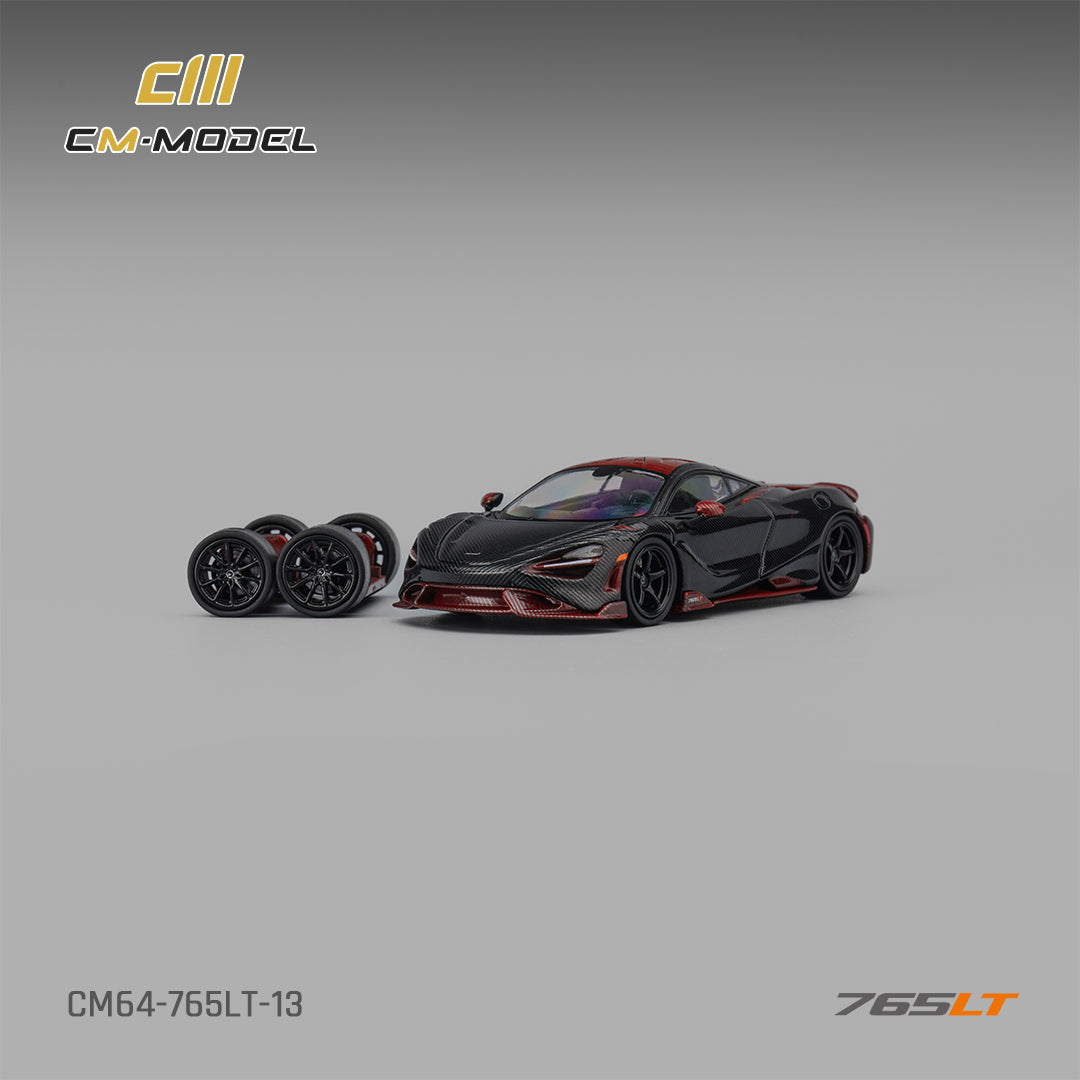 [Preorder] CM Model 1:64 Mclaren 765LT Full Carbon Red CM64-765LT-13