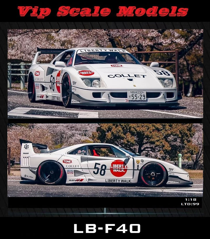 [Preorder] Vip Scale Models 1:18 LB-F40 2025 #58 Livery