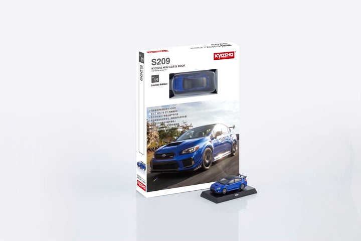 [Preorder] Kyosho 1:64 SUBARU WRX STI  MINI CAR & BOOK - Blue