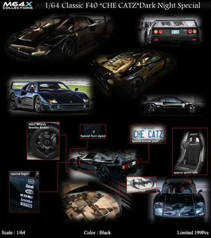 M64X 1:64 Classic F40 (6 Variants)