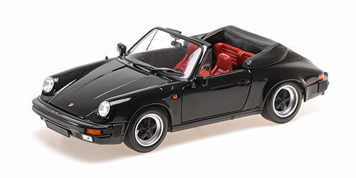 MINICHAMPS 1:18 PORSCHE 911 CARRERA 3.2 CABRIOLET - 1983 - BLACK