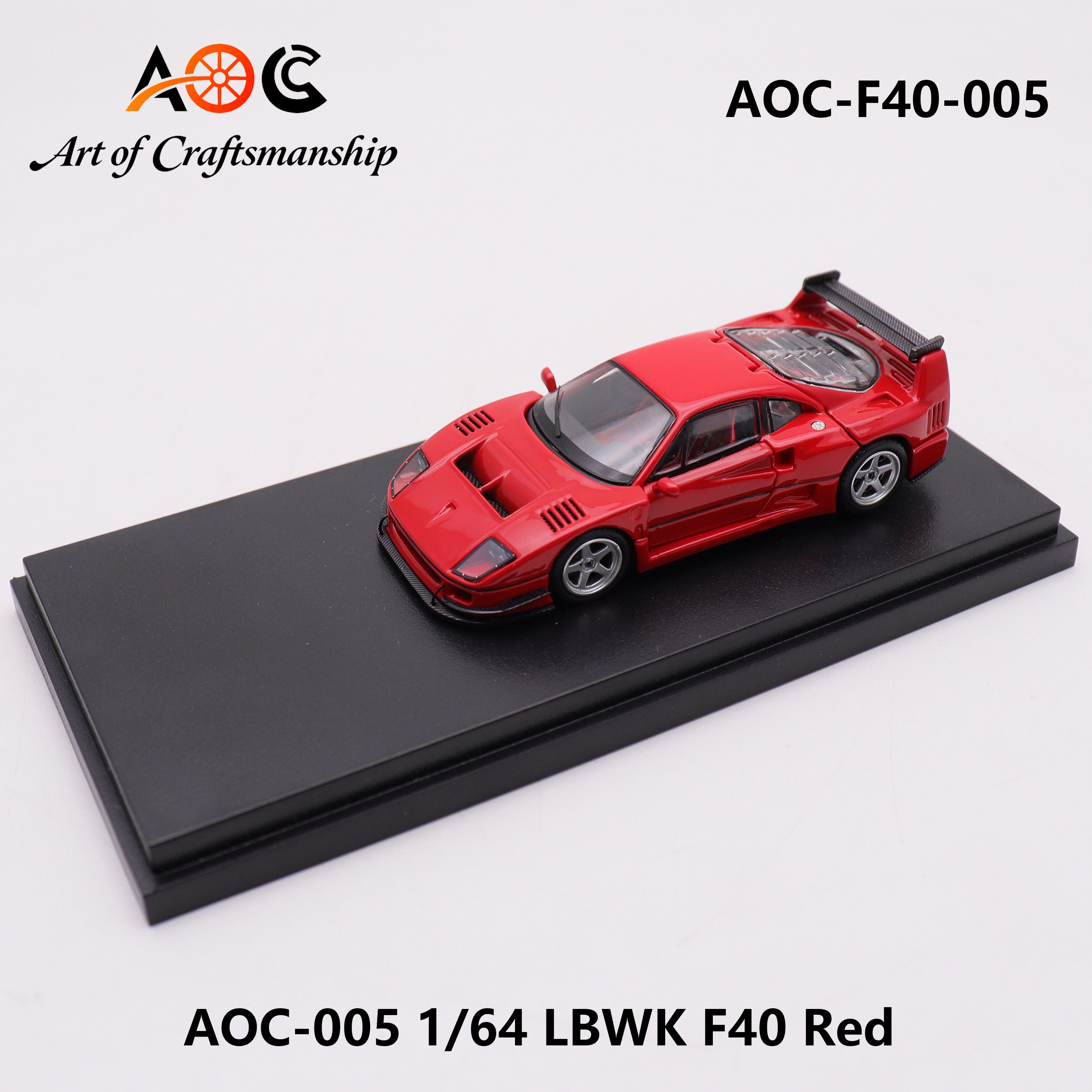 Preorder] AOC 1:64 LBWK F40 Red AOC-F40-005 – Horizon Diecast
