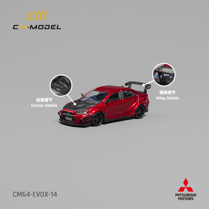 [Preorder] CM Model 1:64 Mitsubishi Lancer Evo X Varis Metallic Red CM64-EVOX-14