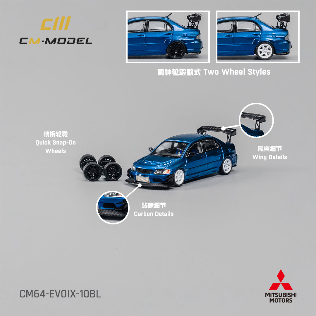 [Preorder] CM Model 1:64 Mitsubishi Lancer EvoIX Metallic Blue