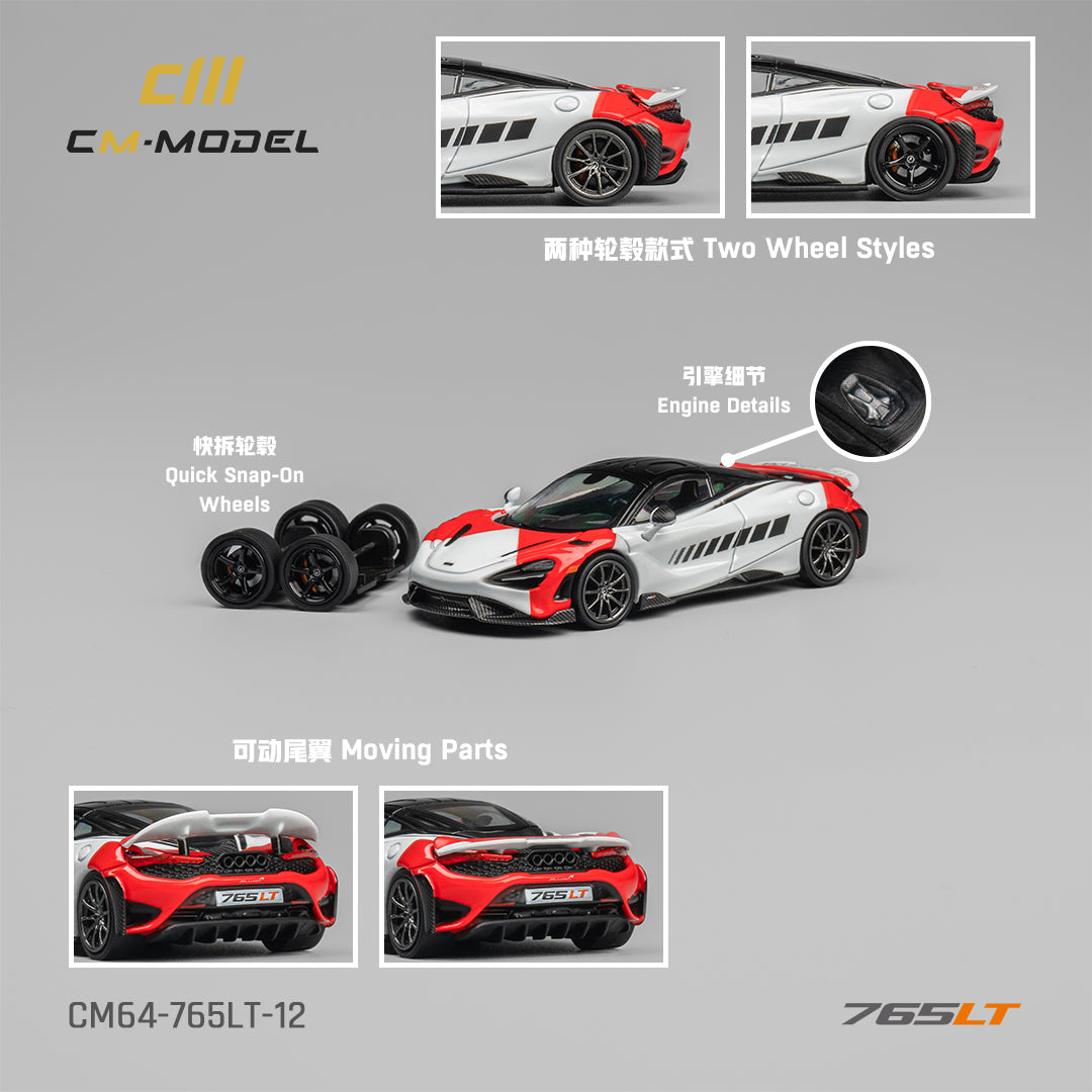 [Preorder] CM Model 1:64 Mclaren 765LT Red/ White