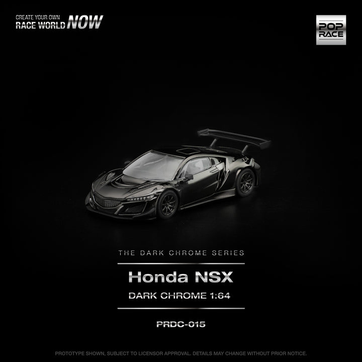 [Preorder] POPRACE 1:64 Honda NSX GT3 EV022 DARK CHROME PRDC015