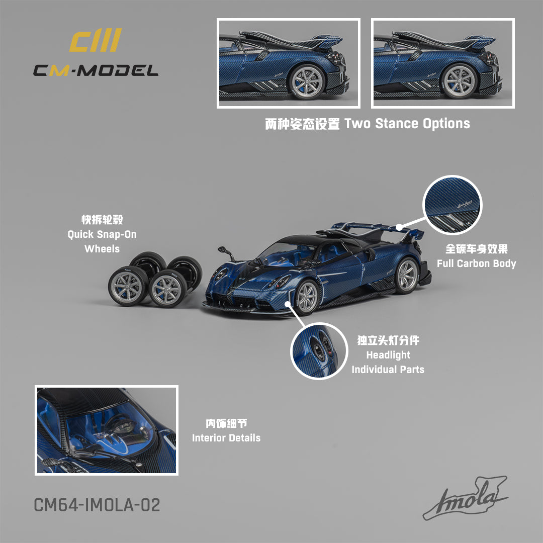 CM Model 1:64 PAGANI IMOLA Blue carbon