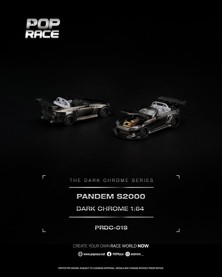 [Preorder] POPRACE 1:64 PANDEM S2000 DARK CHROME PRDC019