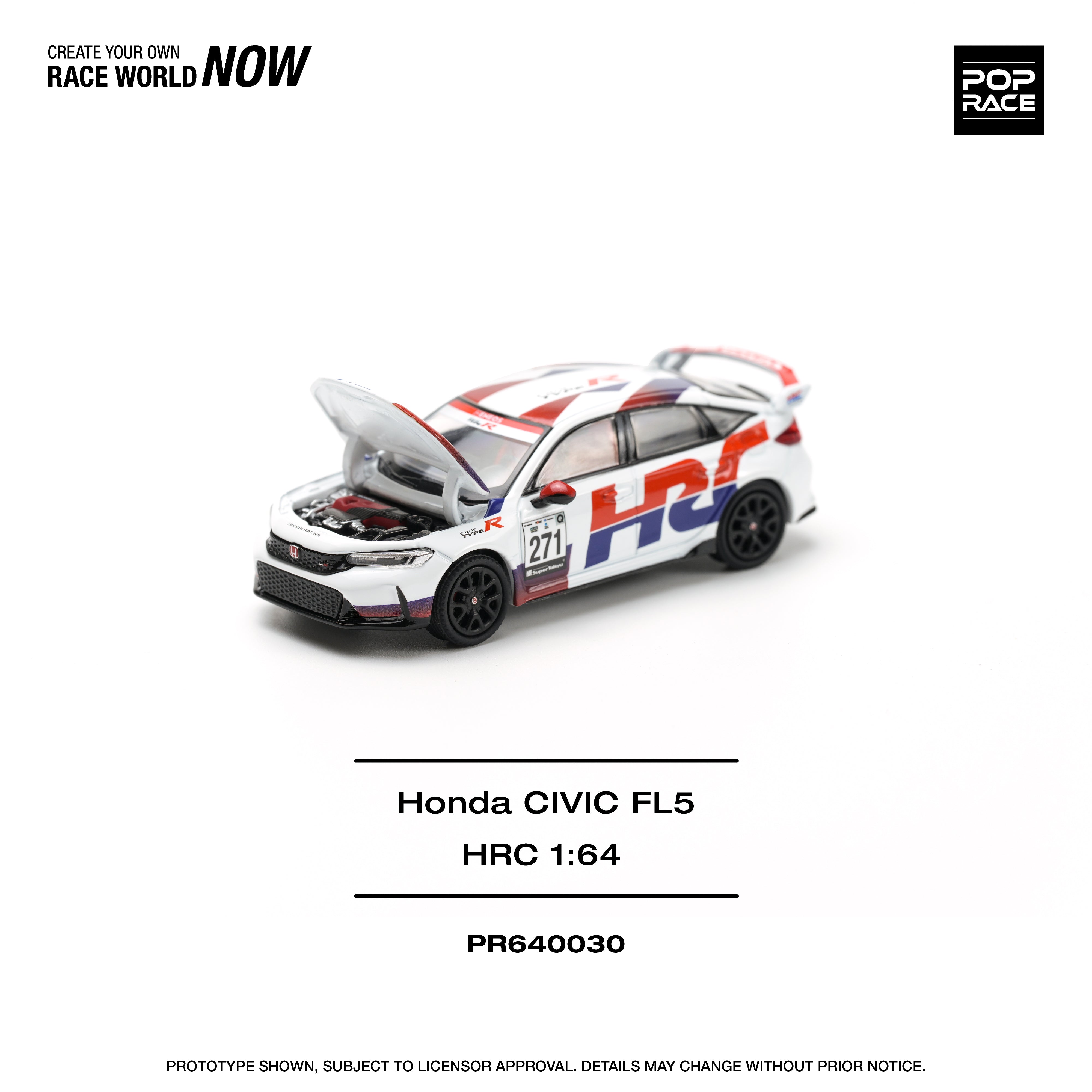 POPRACE 1:64 HONDA CIVIC TYPE-R (FL5) TCR - HRC PR640030 – Horizon