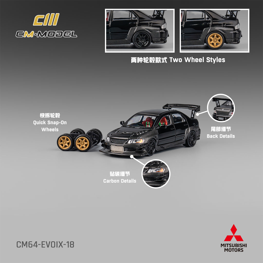 CM Model 1:64 Mitsubishi Lancer Evo IX Carbon CM64-EVOIX-18