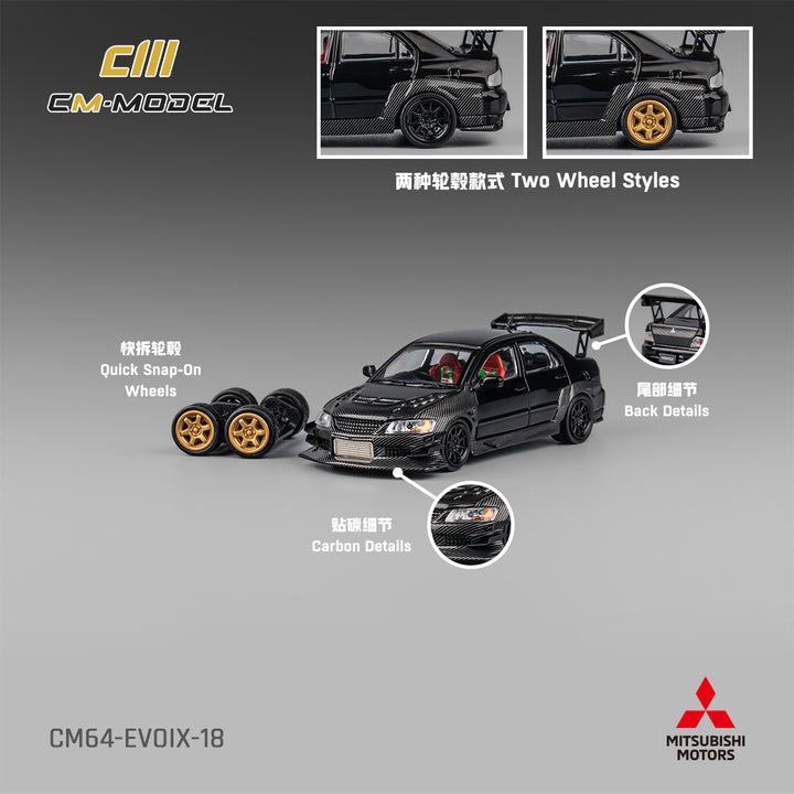 CM Model 1:64 Mitsubishi Lancer Evo IX Carbon CM64-EVOIX-18