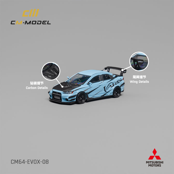 [Preorder] CM Model 1:64 Mitsubishi Lancer EvoX Varis Blue