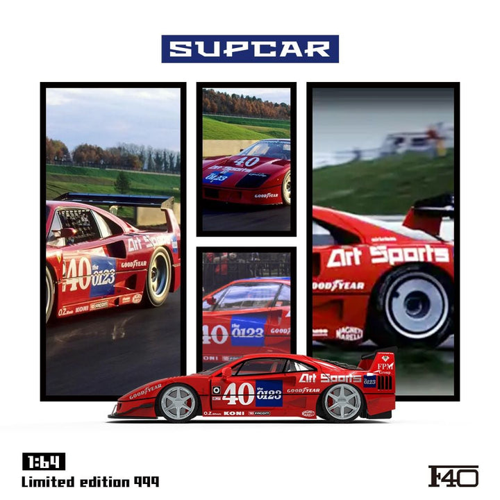 SUPCAR 1:64 Ferrari F40 Racing Livery (2 Variants)