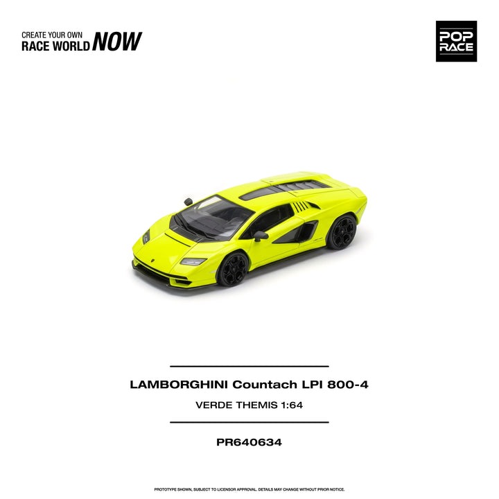 [Preorder] POPRACE 1:64 LAMBORGHINI COUNTACH LPI 800-4 VERDE THEMIS PR640634