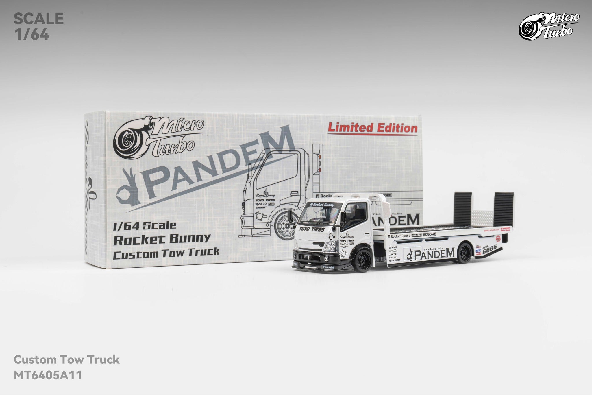 Microturbo 1:64 Custom Tow Truck Rocket Bunny - White MT6405A11 ...