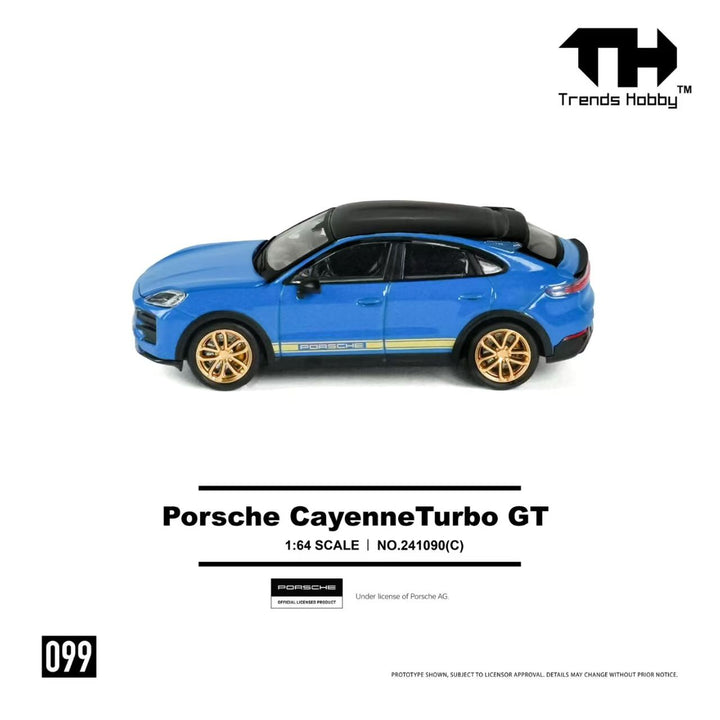 [Preorder] Trends Hobby 1:64 Porsche Cayenne Turbo GT - Blue 241090(C)