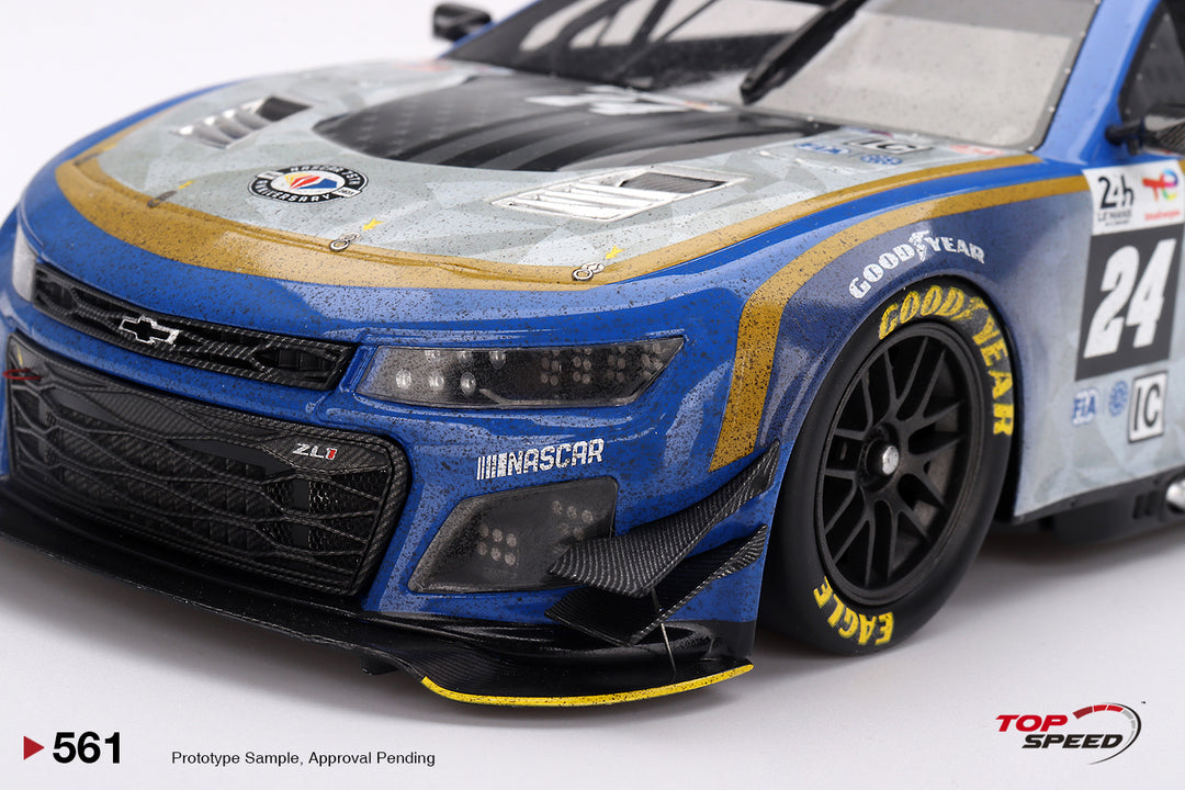 Topspeed 1:18 Garage 56 Chevrolet Camaro ZL1 #24 Hendrick Motorsports 2023 Le Mans 24Hr Post-Race Weathered