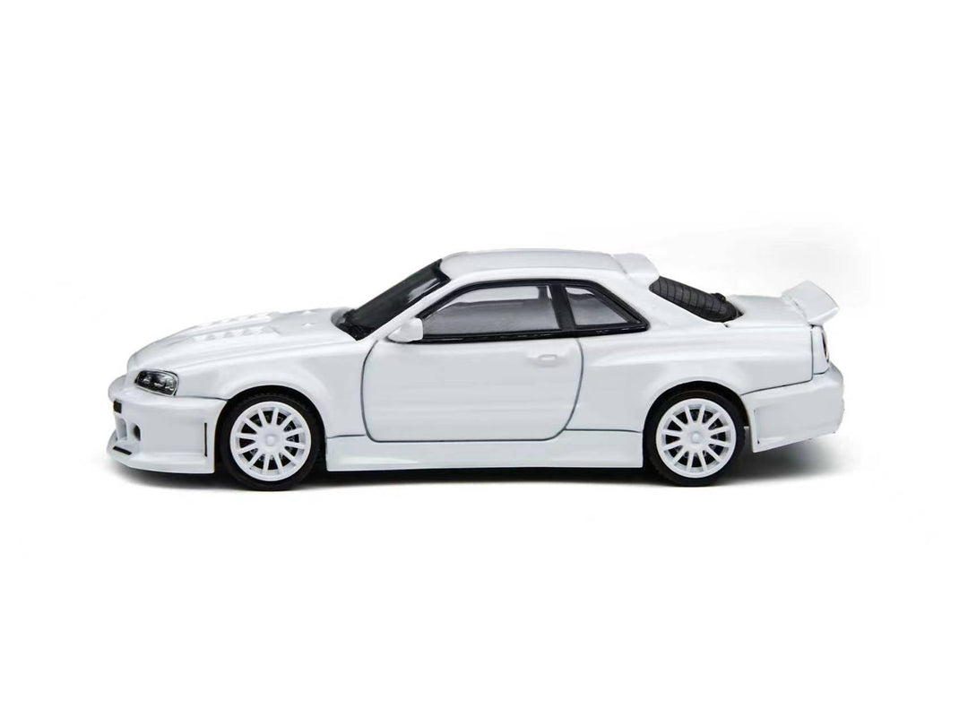 [Preorder] TimeMicro × PSC DESIGN 1:64 Nissan R34 "Smilodon" White TM648402