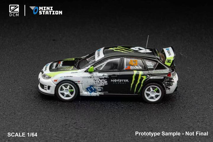 [Preorder] DCM x Mini Station 1:64 2008 Subaru Impreza WRX STI Rally Block43 - Monster Livery