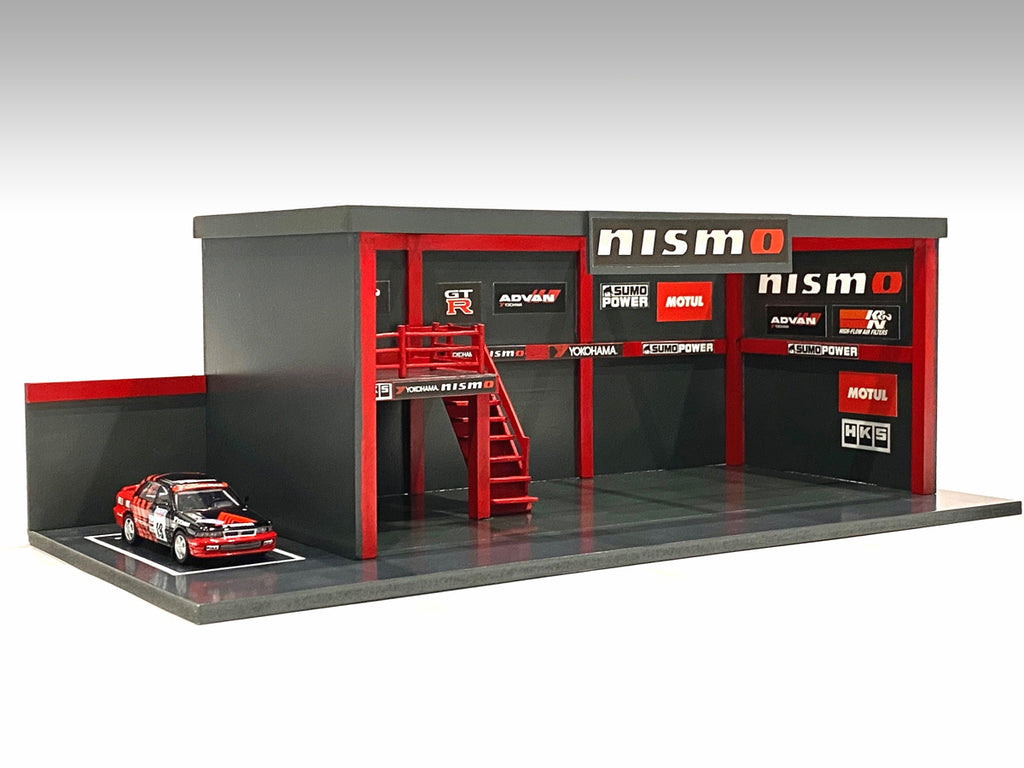 ジオラマ 1/64 【1901 GARAGE】 Diorama 1:64 Garage Model LED Lighting Japanese Parking Lot