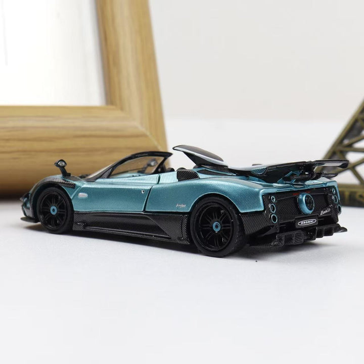 Rhino Model X Decode 1:64 Pagani Zonda Kunlun Carbon Fiber Blue