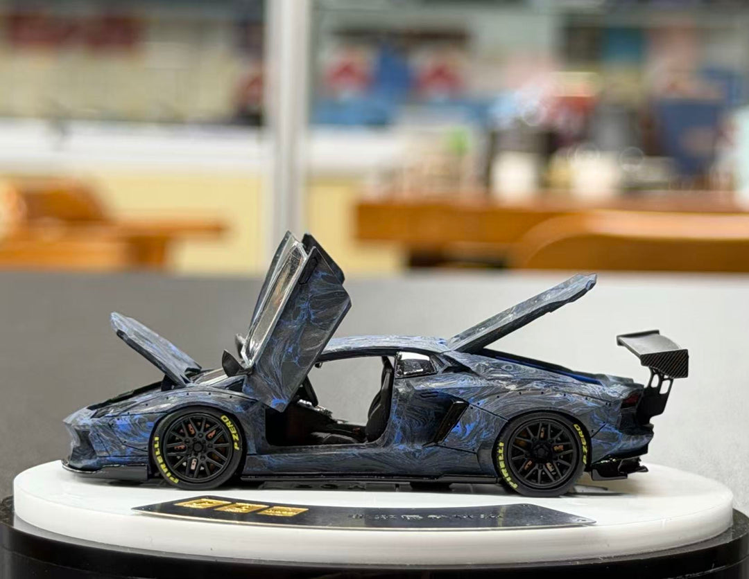 [Preorder] PGM 1:64 Lamborghini LB700 Blue Carbon Real Carbon