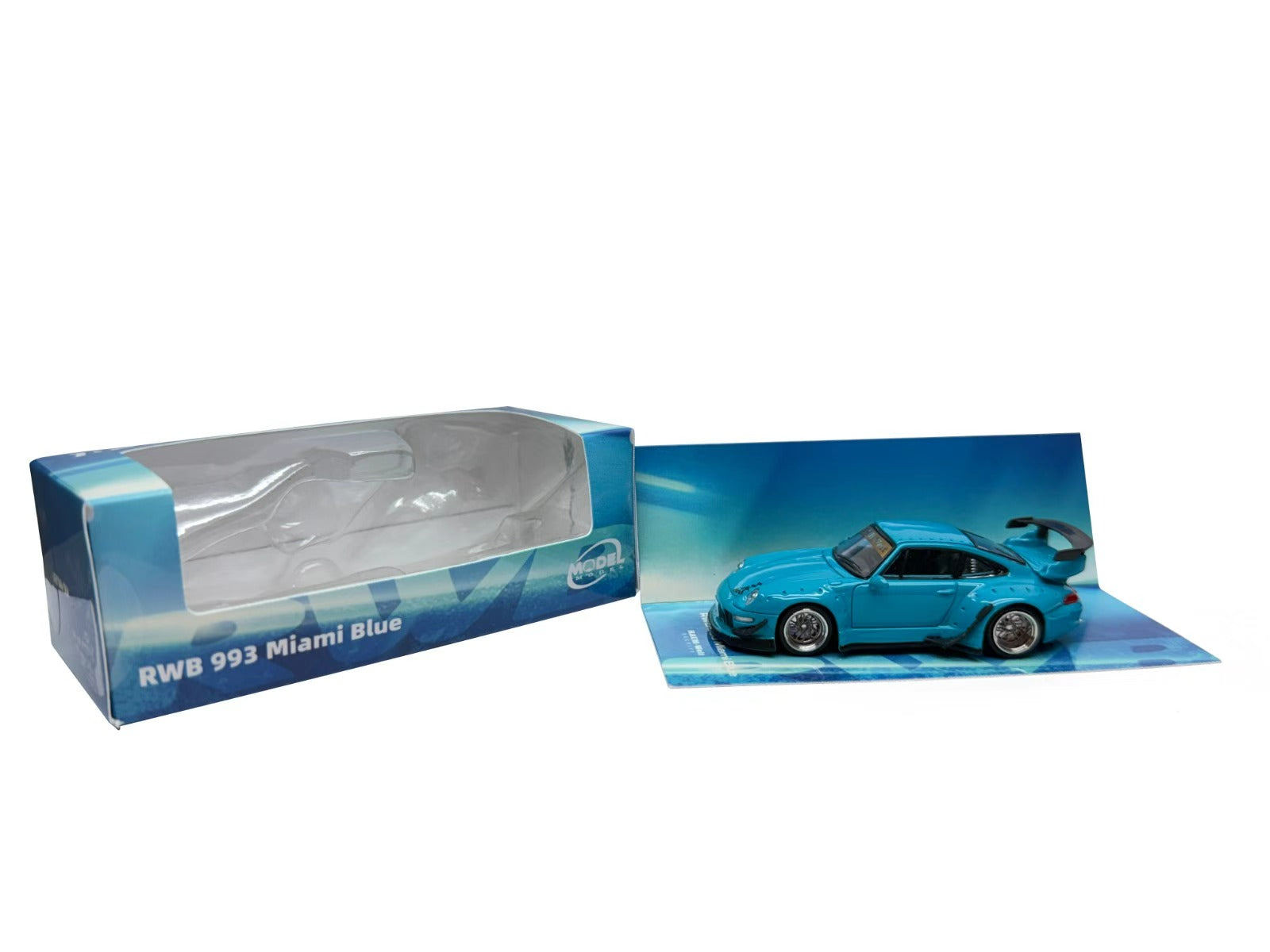 Model Model 1:64 Porsche RWB 993 Miami Blue – Horizon Diecast