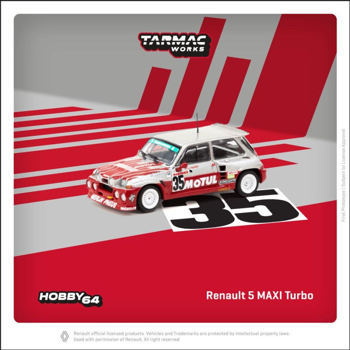 [Preorder] Tarmac Works 1:64 Renault 5 MAXI Turbo European Hill-Climb Championship T64-TL061-87EHC35