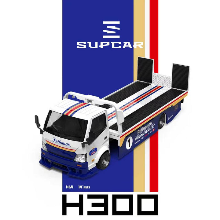 [Preorder] SUPCAR 1:64 H300 Flatbed Transport Trailer Rothmans SC647254