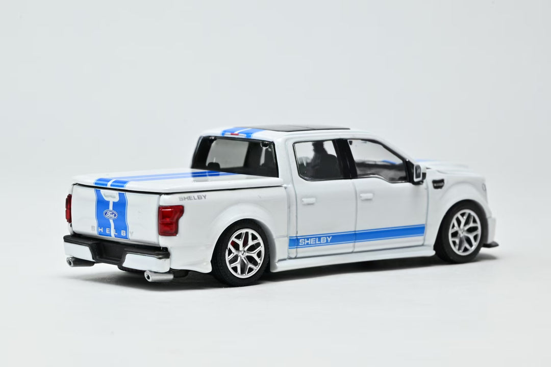 [Preorder] Funny Model 1:64 Shelby F150 Super Snake Oxford White / Blue Racing Stripes