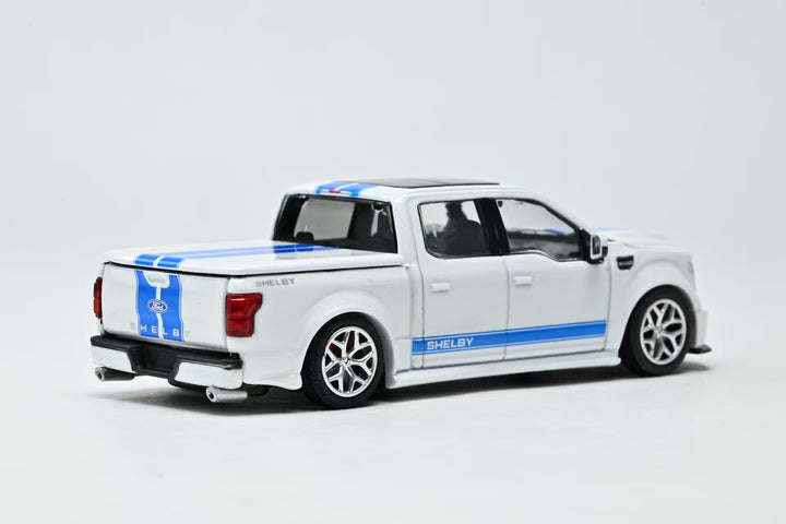 [Preorder] Funny Model 1:64 Shelby F150 Super Snake Oxford White / Blue Racing Stripes