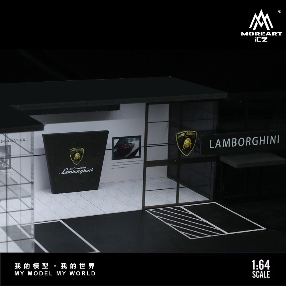 [Preorder] MoreArt 1:64 TWO-LAYER ASSEMBLY SHOWROOM LAMBORGHINI SHOP MO936013