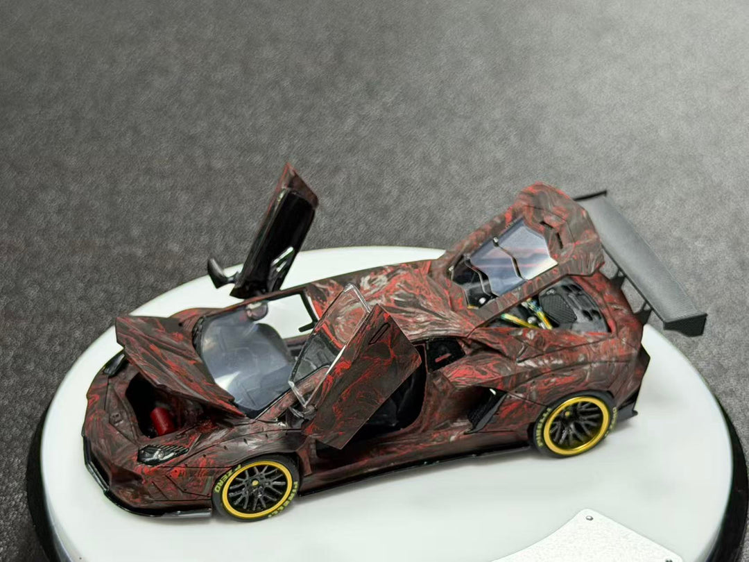 [Preorder] PGM 1:64 Lamborghini LB700 Red Carbon Bull Foshan APAxpo Exhibition | Event Exclusive