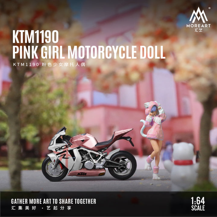 [Preorder] MoreArt 1:64 KTM1190 PINK GIRL MOTORCYCLE DOLL MO222099