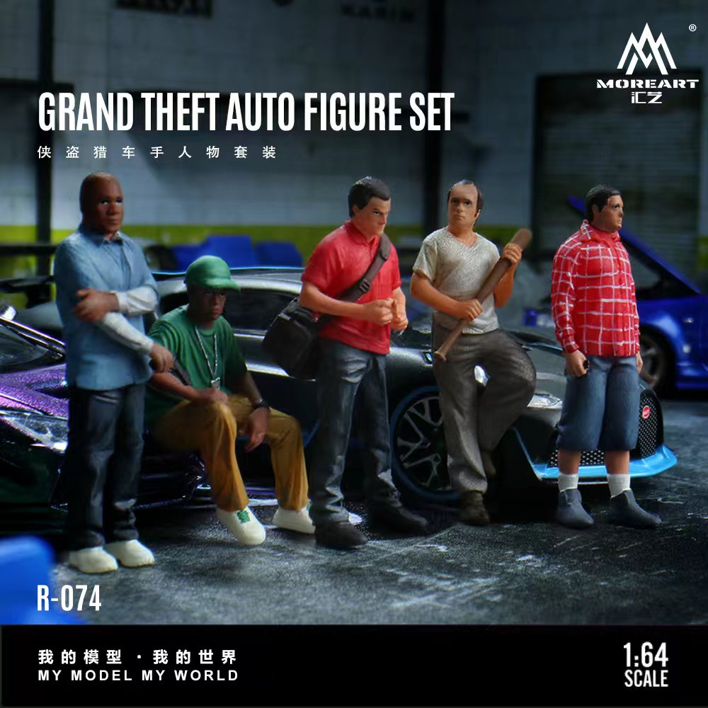 MoreArt 1:64 Grand Theft Auto Figure Set MO223074