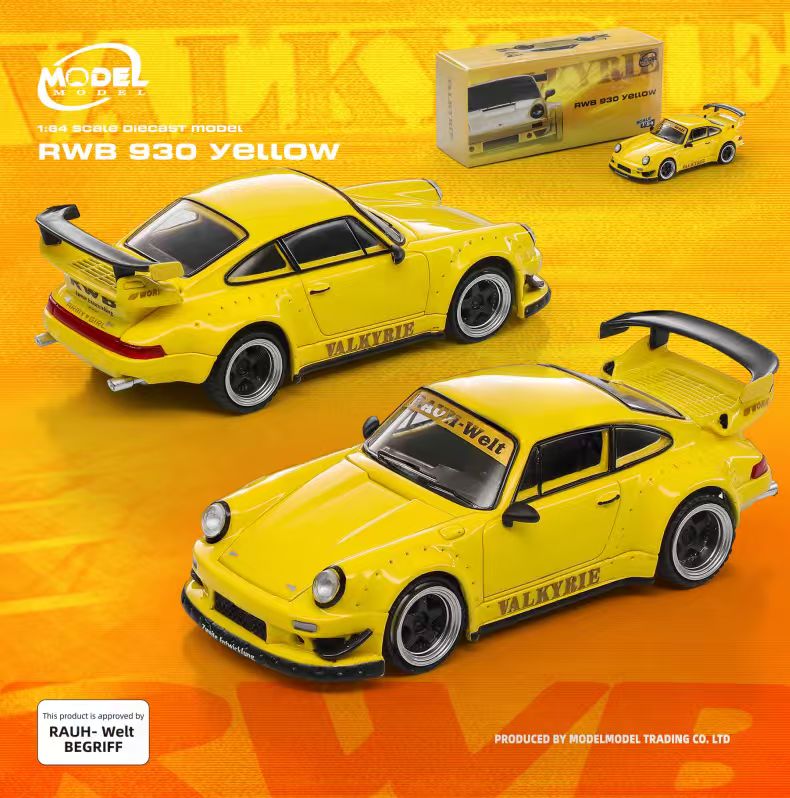Preorder] Model Model 1:64 Porsche RWB 930 Valykrie Yellow MM64
