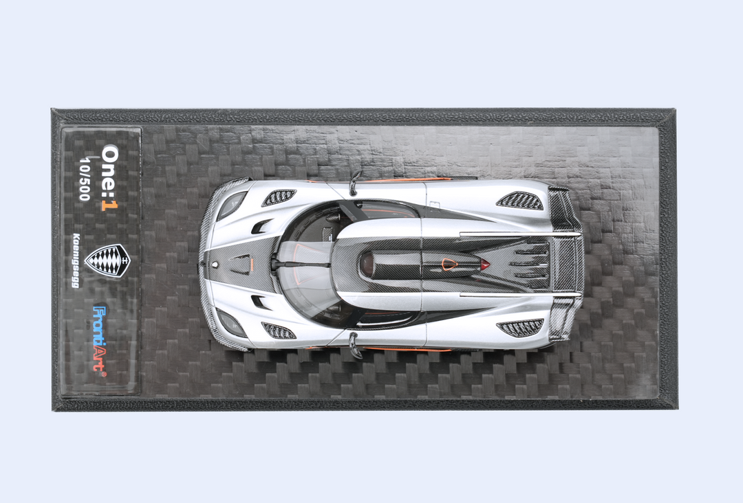 Frontiart 1:64 Koenigsegg One:1 Silver Open Resin Model F150-10