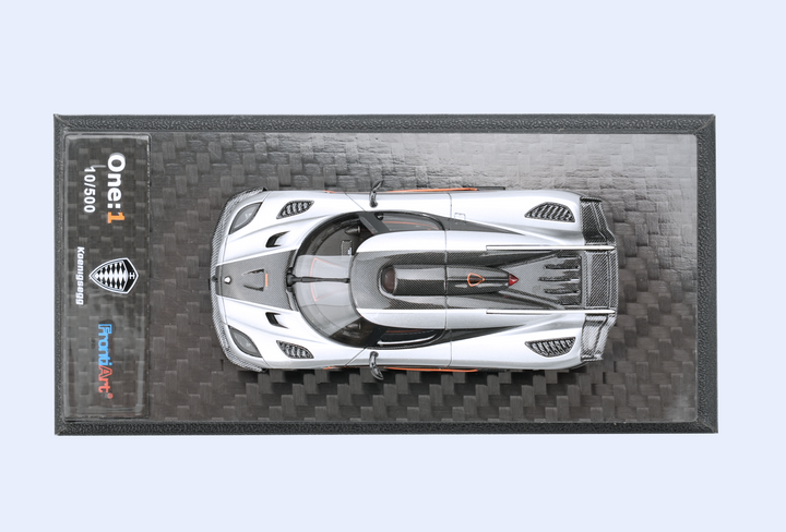 Frontiart 1:64 Koenigsegg One:1 Silver Open Resin Model F150-10