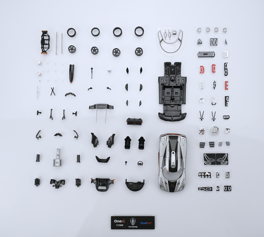 Frontiart 1:64 Koenigsegg One:1 Silver Open Resin Model F150-10