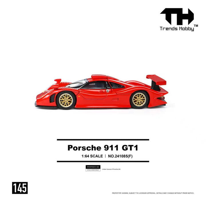 [Preorder] Trends Hobby 1:64 Porsche 911 GT1 1998 Red 241085(F)