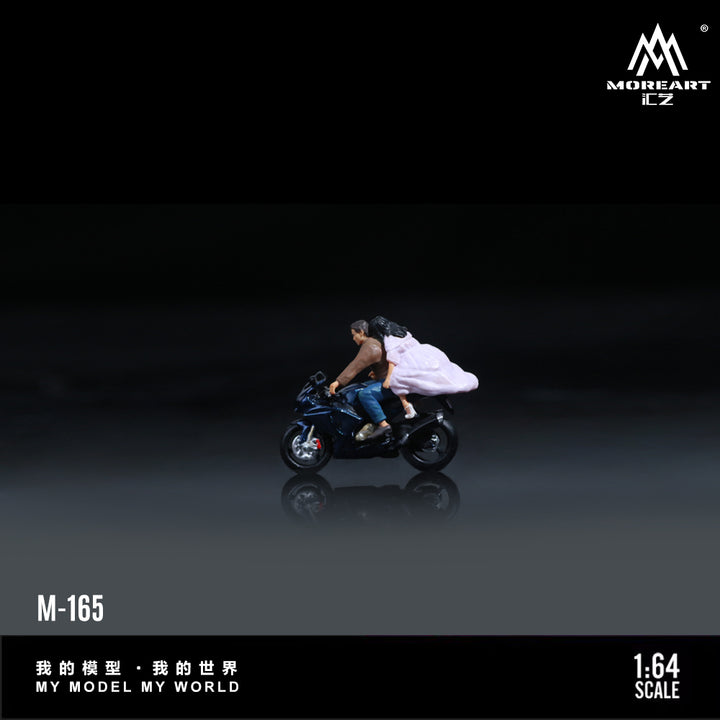 [Preorder] MoreArt 1:64 SUZUKI DEEP BLUE MOTORCYCLE COUPLE MO222165