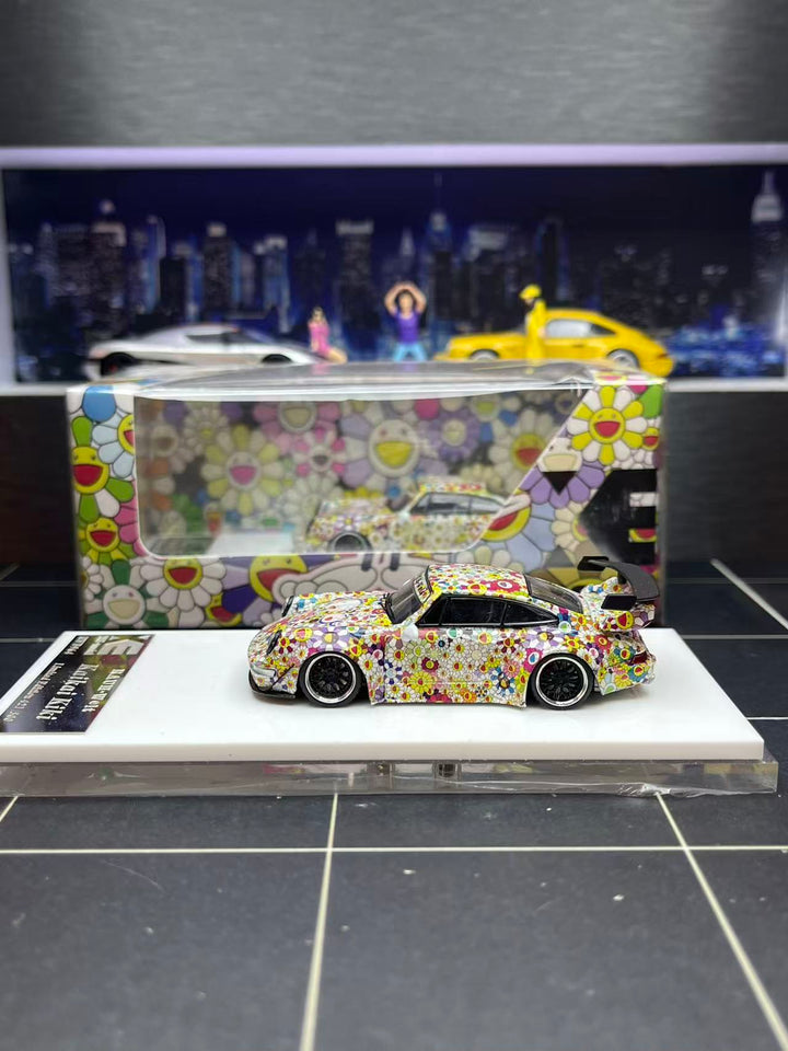 XKE 1:64 Porsche RWB964 - Takashi Murakami Livery