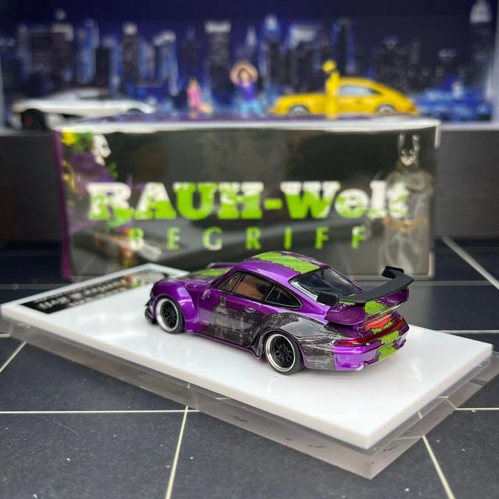 [Preorder] XKE 1:64 Porsche RWB 993 - Batman and Joker Livery