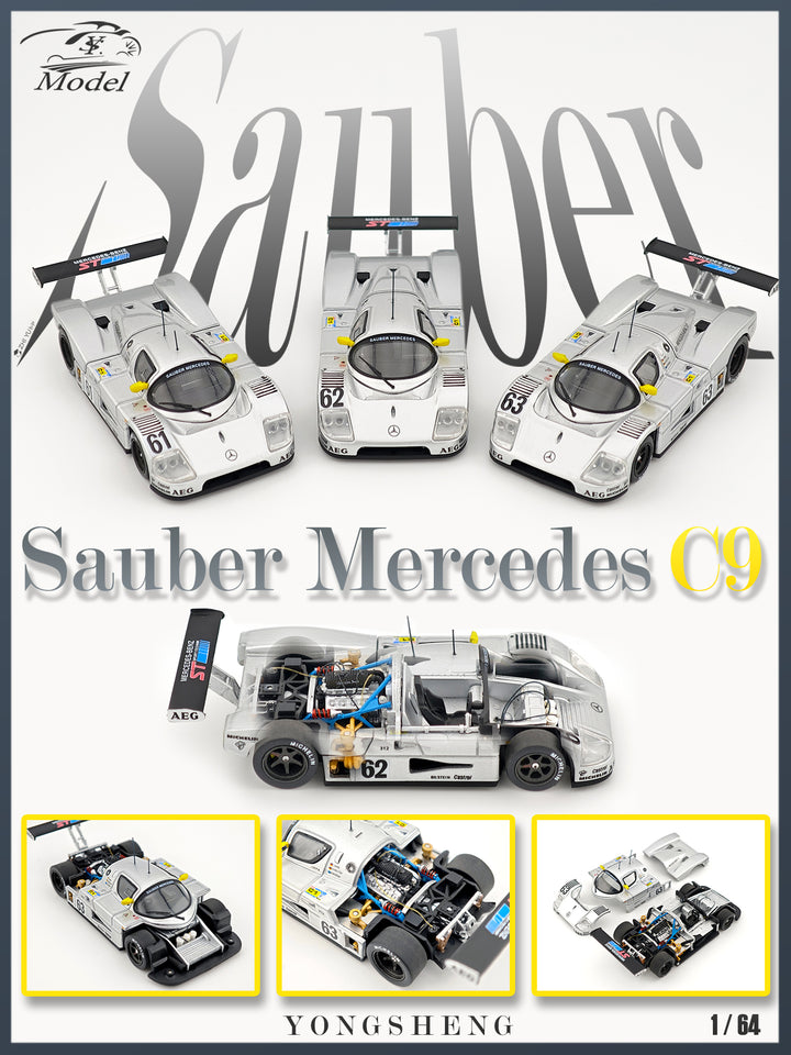 [Preorder] YS Model 1:64 Mercedes Benz Sauber C9 (3 Versions)