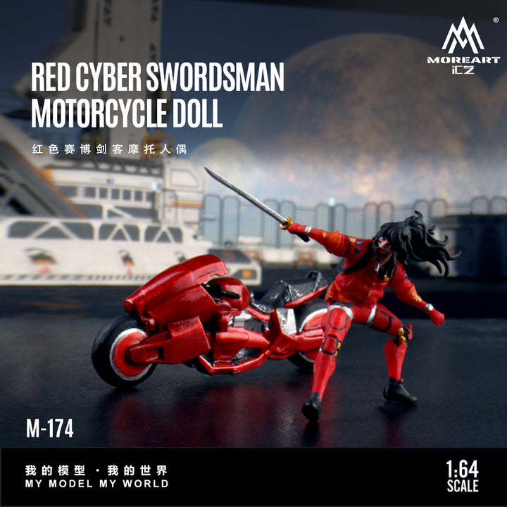 [Preorder] MoreArt 1:64 RED CYBER SWORDSMANMOTORCYCLE DOLL MO222174