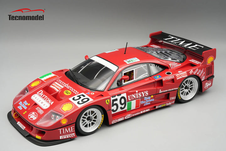 [Preorder] Tecnomodel 1:18 Ferrari F40 LM 1996 24h LM  Driver: P.NAPP I / R. DONOVAN / T.OOTA  Open Rear Trunk & Engine Part Closes w/ Magnetic System Limited Edition TM18-429A
